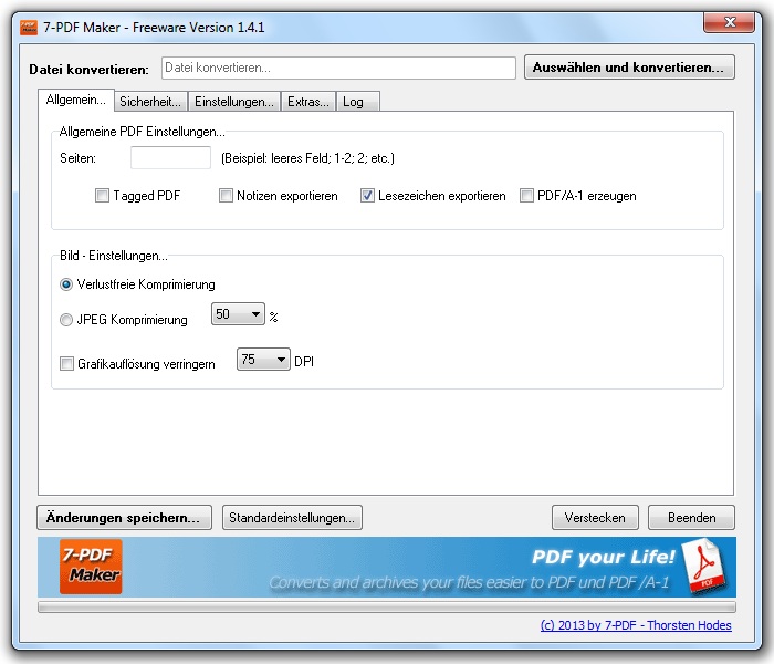 Click to view 7-PDF Maker 1.4 screenshot