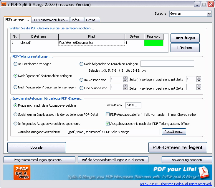 PDF Split and Merge von 7-PDF
