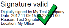 Valide sichtbare Signatur