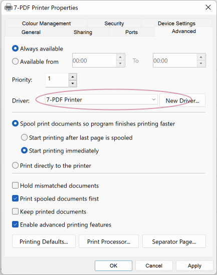 7-PDF Printer Printer Driver