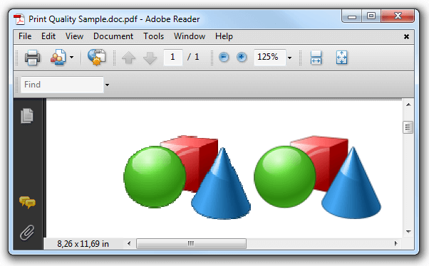 Printqualität Acrobat Reader