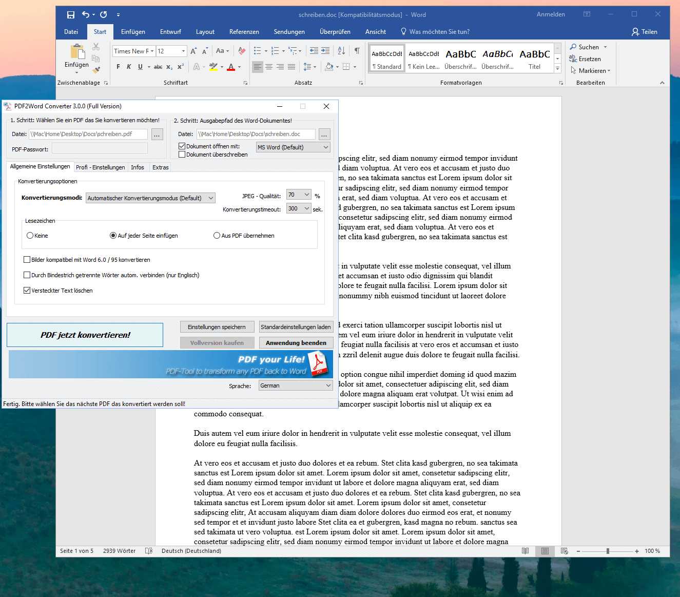 PDF Text bearbeiten