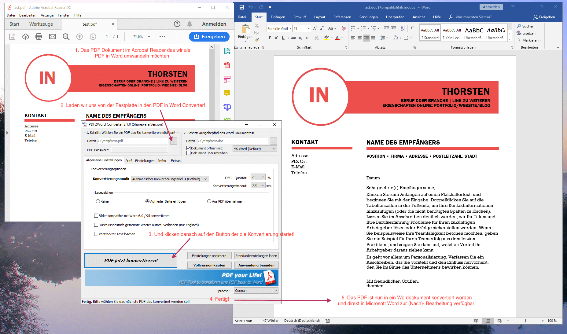 PDF in Word umwandeln