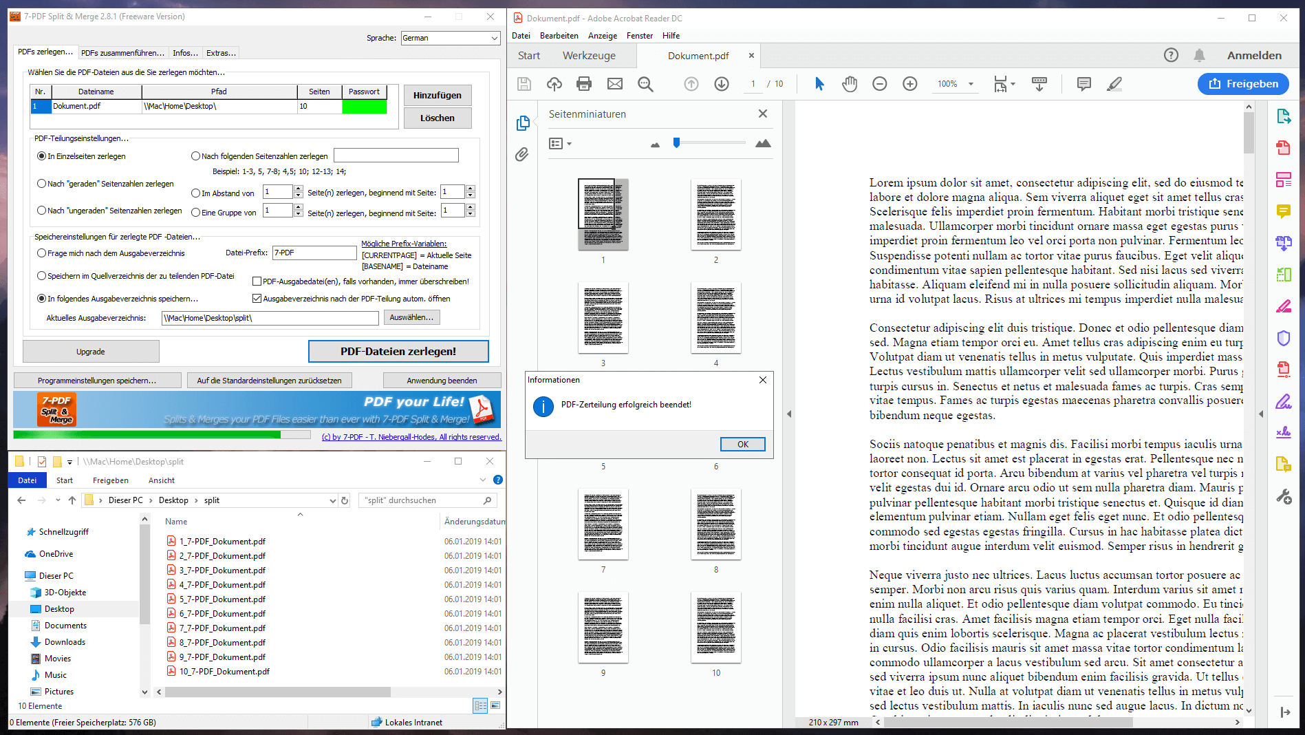 PDF-Dateien kostenlos teilen unter Windows 10