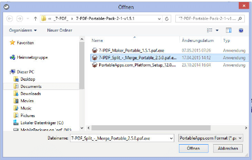 PAF.EXE Setupdatei wählen und Installation starten PAF.EXE Setupdatei wählen und Installation starten