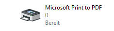 Microsoft Print to PDF Drucker unter Windows 10