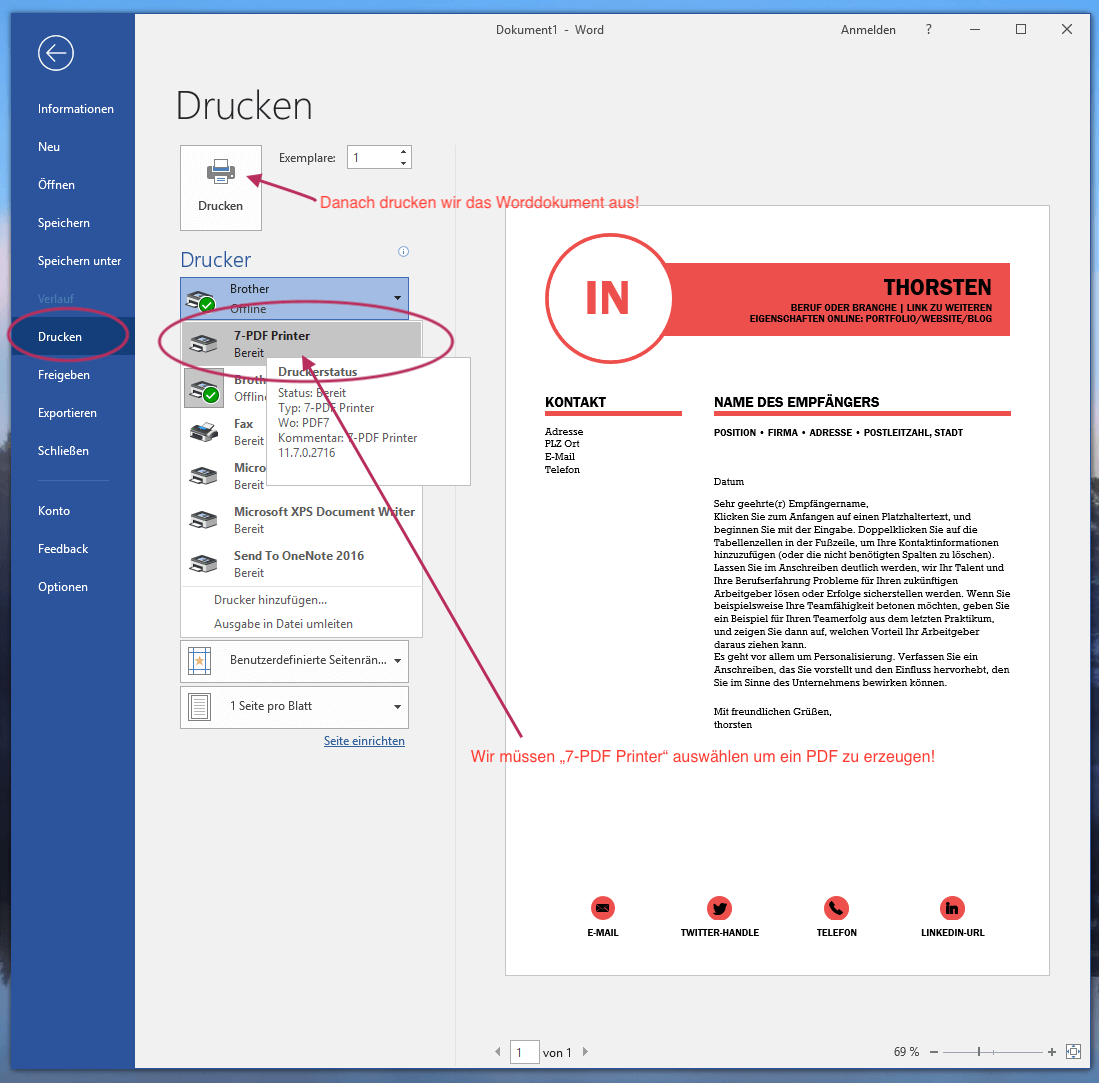 Word Dateien in PDF umwandeln - Kostenlos! | 7-PDF